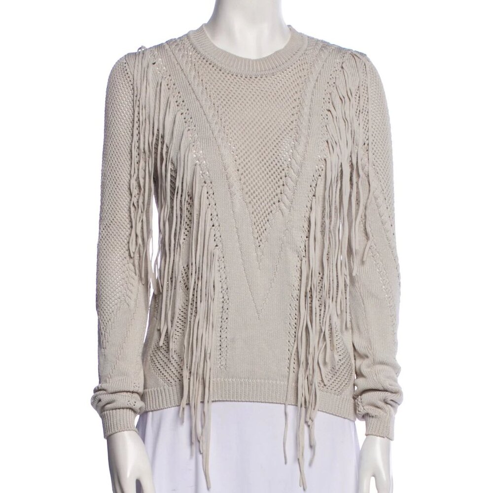Ronny Kobo Saskatoon Fringe Sweater Bone XS – Boho Western Cowboy Chic
